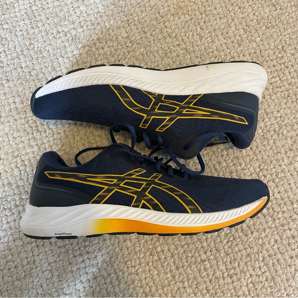 ASICS Men's Blue and Yellow Athletic Shoes